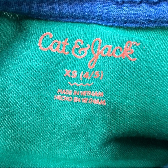 ⭐️ 5 for $25 Cat & Jack Kids Green Long Sleeve Shirt Size XS 4-5 - Picture 3 of 4
